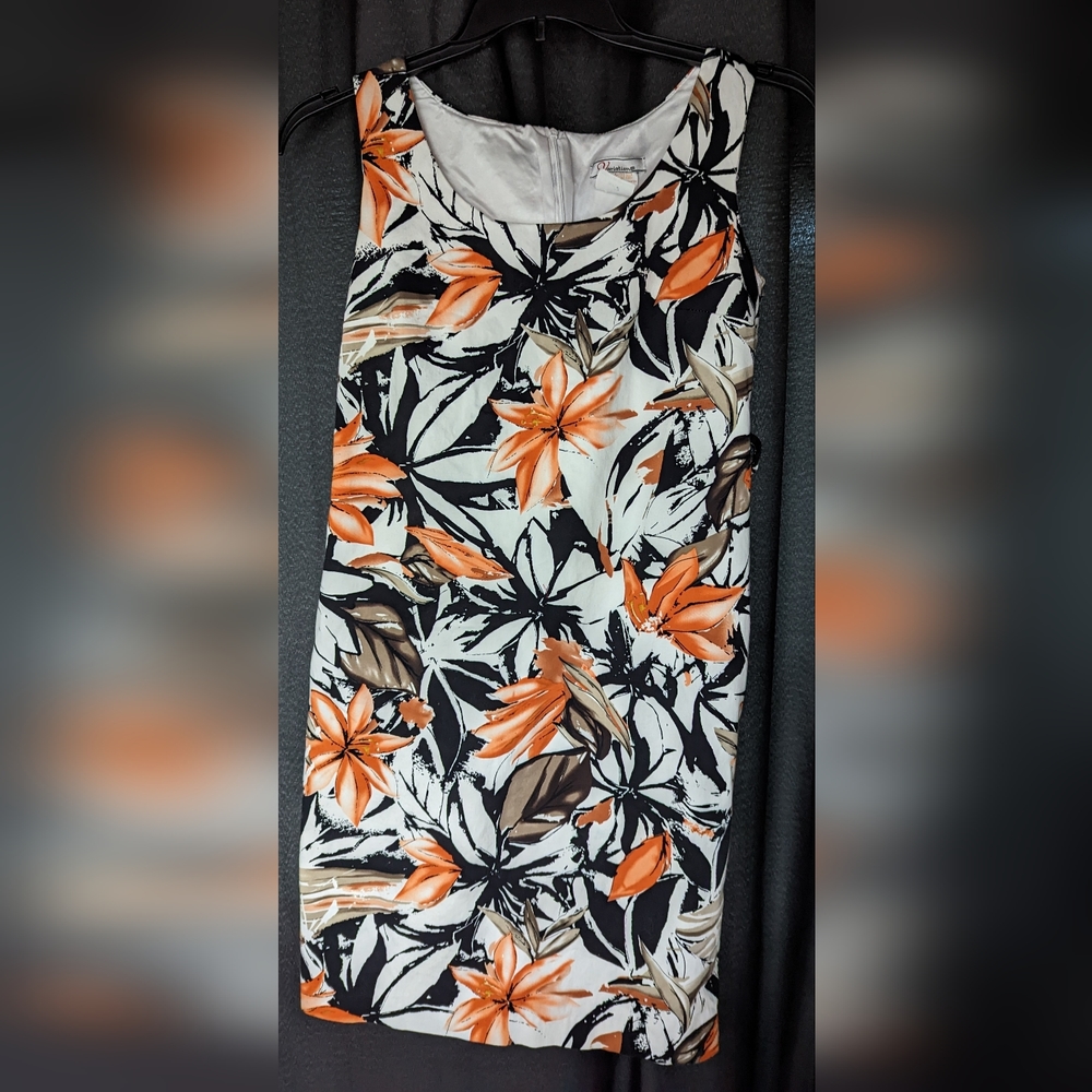 Variations size 10 orange and black dress